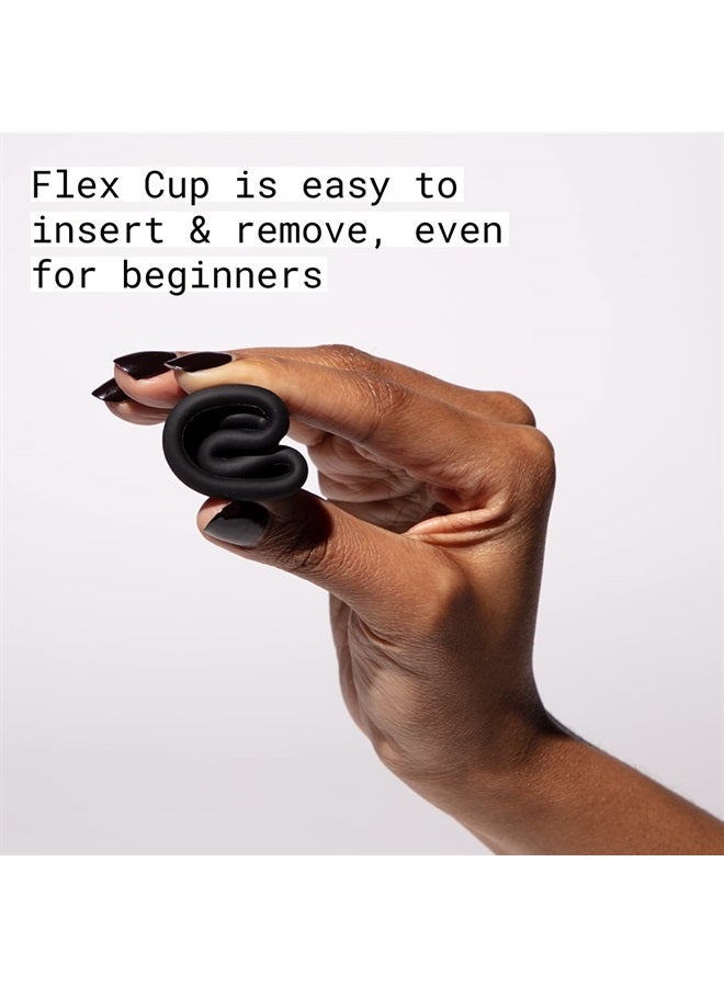 Flex Cup Starter Kit | Reusable Menstrual Cup + 2 Free Menstrual Discs | Pull-Tab for Easy Removal | Tampon + Pad Alternative | Lasts for Years | Capacity of 2 Super Tampons - (Slim Fit - Size 01) - Image 5