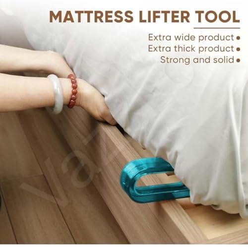 VazzLox (Pack of 1) Mattress Lifter Tool 2 in 1 Bedsheet Tucker Tool Bedsheet Mattress Lifter Stand Bed Lifter Helps Lift and Hold Mattress Wedge Elevator Bed Sheet Tuckers - Image 4