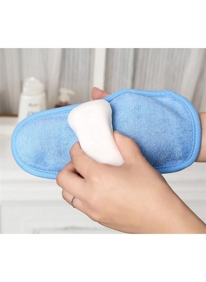 ericotry 3PCS Bathing Shower Exfoliating Mitts Towel Soft Skin Care Face Body Wash Massage Spa Mittens for Adult and Kids(Color Random) 