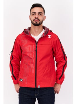 Men Graphic Print Hooded Jacket, Red - pzsku/Z85F351E3F65A47F5E8B0Z/45/_/1737641891/492c4d68-54b6-4fd0-90cc-df9746e7aba8