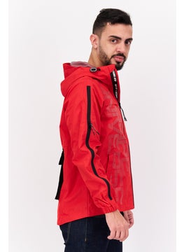 Men Graphic Print Hooded Jacket, Red - pzsku/Z85F351E3F65A47F5E8B0Z/45/_/1737641893/e23c1728-a857-4bc5-b1bc-f919dc90c330