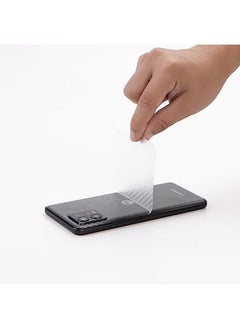 Ibywind Screen Protector For Motorola Moto G72 4G 6.6 Inches With 2Pcs Tempered Glass 1Pc Camera Lens Protector 1Pc Backing Carbon Fiber Film Fingerprint Reader Easy To Install  - Image 4