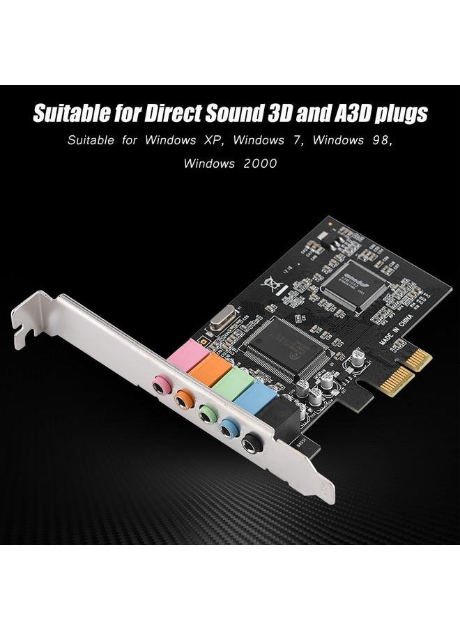 Thoraya 32/64-bit Digital Sound Card 6-channel Hi-Fi 3D Stereo Sound PCIE Sound Card for Direct Sound  - Image 3