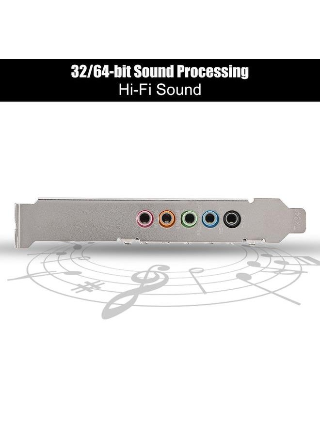 Thoraya 32/64-bit Digital Sound Card 6-channel Hi-Fi 3D Stereo Sound PCIE Sound Card for Direct Sound  - Image 4