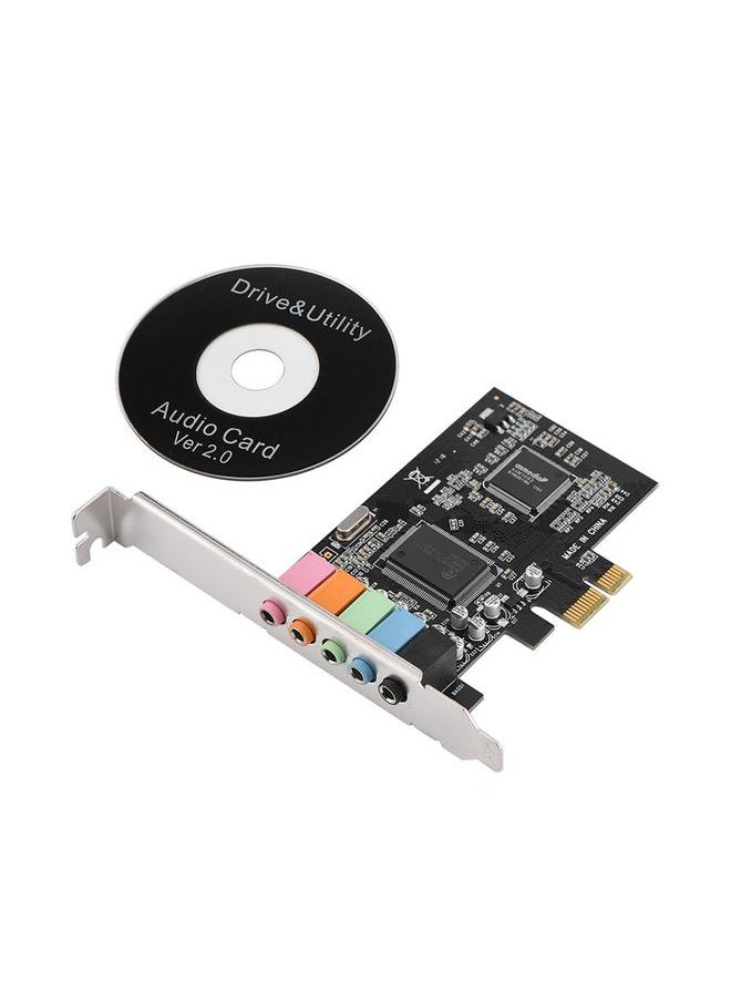 Thoraya 32/64-bit Digital Sound Card 6-channel Hi-Fi 3D Stereo Sound PCIE Sound Card for Direct Sound  - Image 1