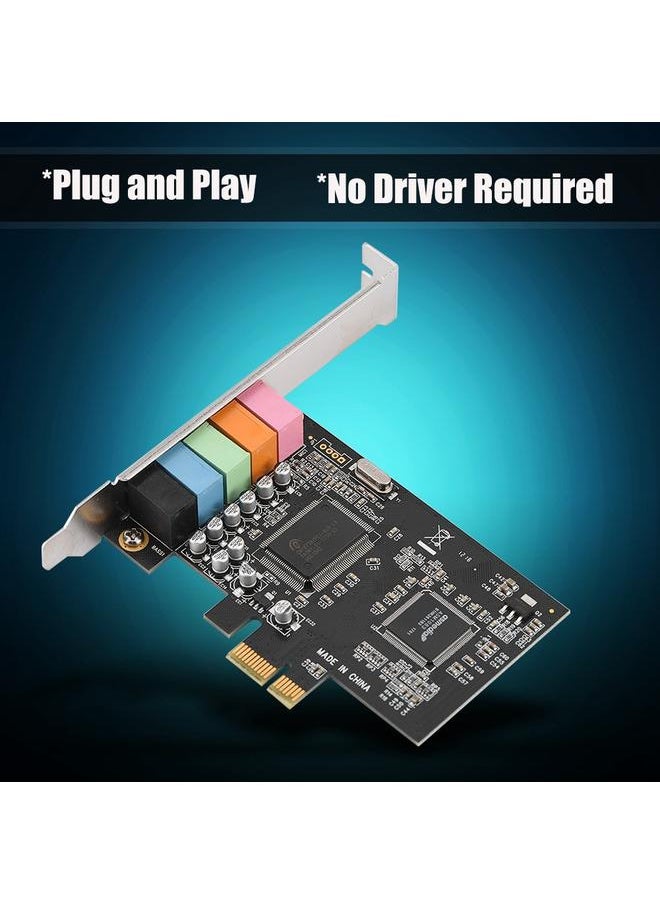 Thoraya 32/64-bit Digital Sound Card 6-channel Hi-Fi 3D Stereo Sound PCIE Sound Card for Direct Sound  - Image 2