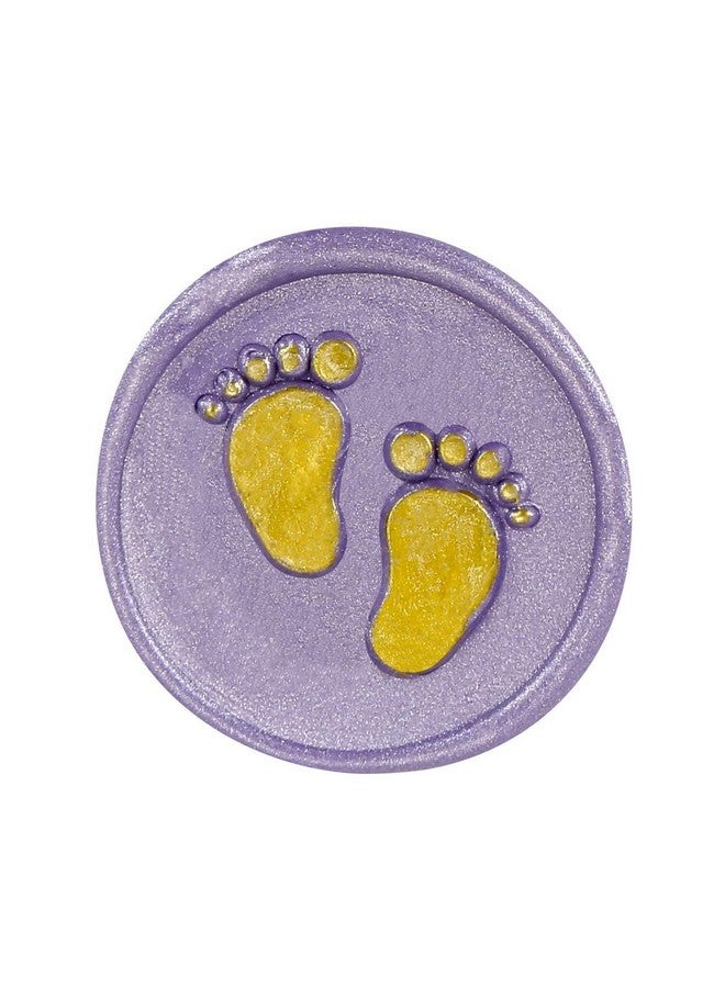 Yoption Ries Wax Seal Stamp, Yoption Baby Footprints Brass Head Wooden Handle Sealing Stamp For Baby Shower Party Invitation - Image 3