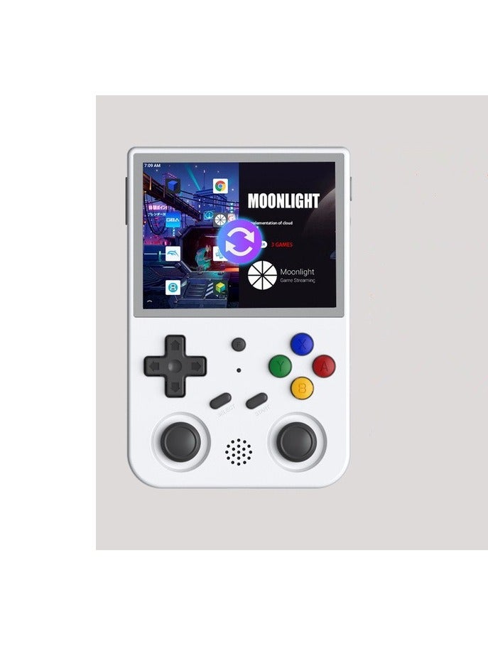 RedMapleTEK RG353V Retro Handheld Game with Dual OS Android 11 and Linux, RG353V with 128G TF Card Pre-Installed 10000 Games Supports 5G WiFi 4.2 Bluetooth (White) - Image 1