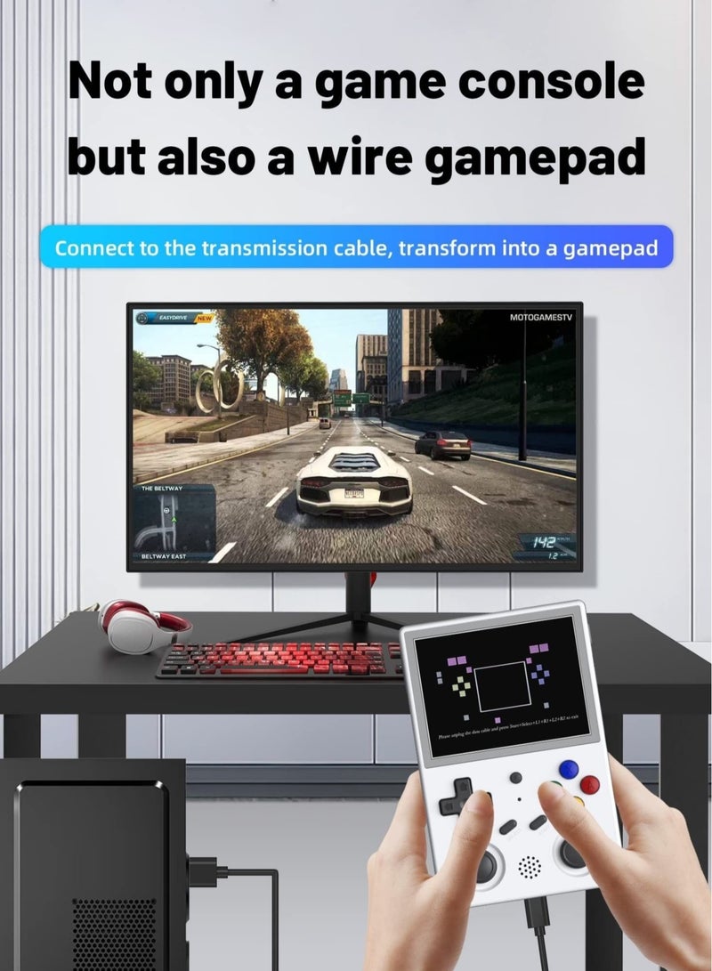 RedMapleTEK RG353V Retro Handheld Game with Dual OS Android 11 and Linux, RG353V with 128G TF Card Pre-Installed 10000 Games Supports 5G WiFi 4.2 Bluetooth (White) - Image 4