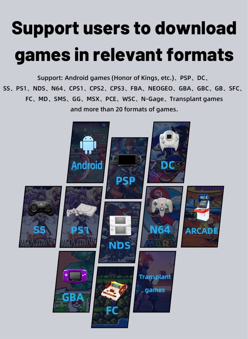 RedMapleTEK RG353V Retro Handheld Game with Dual OS Android 11 and Linux, RG353V with 128G TF Card Pre-Installed 10000 Games Supports 5G WiFi 4.2 Bluetooth (White) - Image 5