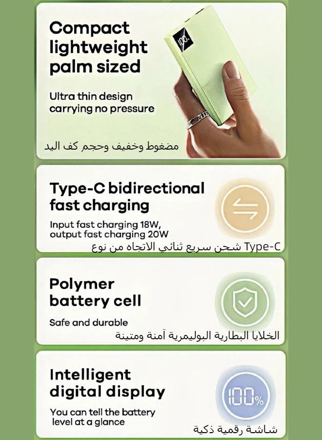 REMAX FP-8 10000mAh Portable Power Bank, 22.5W PD Fast Charger, Bidirectional Fast Charging, LED Digital Display, Ultra-Slim & Lightweight, with 2 USB Type A Output + 1 USB Type C (Input/Output) Ports, Compatible with iPhone, iPad & USB Type C Smartphones  (White) - Image 4