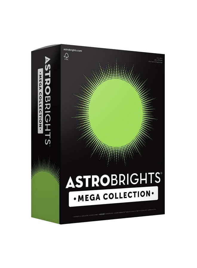 Astrobrights Mega Collection Colored Cardstock Bright Lime Green 320 Sheets 65 Lb/176 Gsm 8.5" X 11" More Sheets (91698) - Image 1