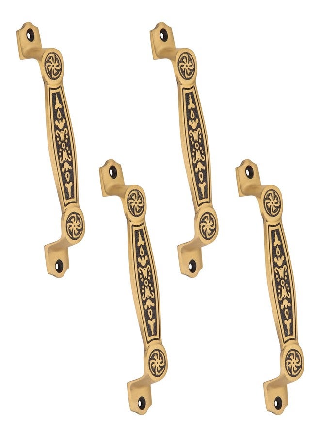 COMPASS Full Brass Cabinet Handle | Cabinets for All The Doors of House | Office | Hotels | Size: 6" CH-Coin, Antique Finish | Pack of 4 - Image 1