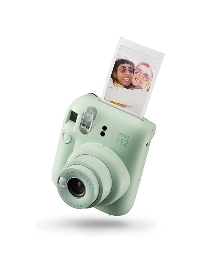 Instax mini 12 instant film camera, auto exposure with Built-in selfie lens, Mint Green - Image 1
