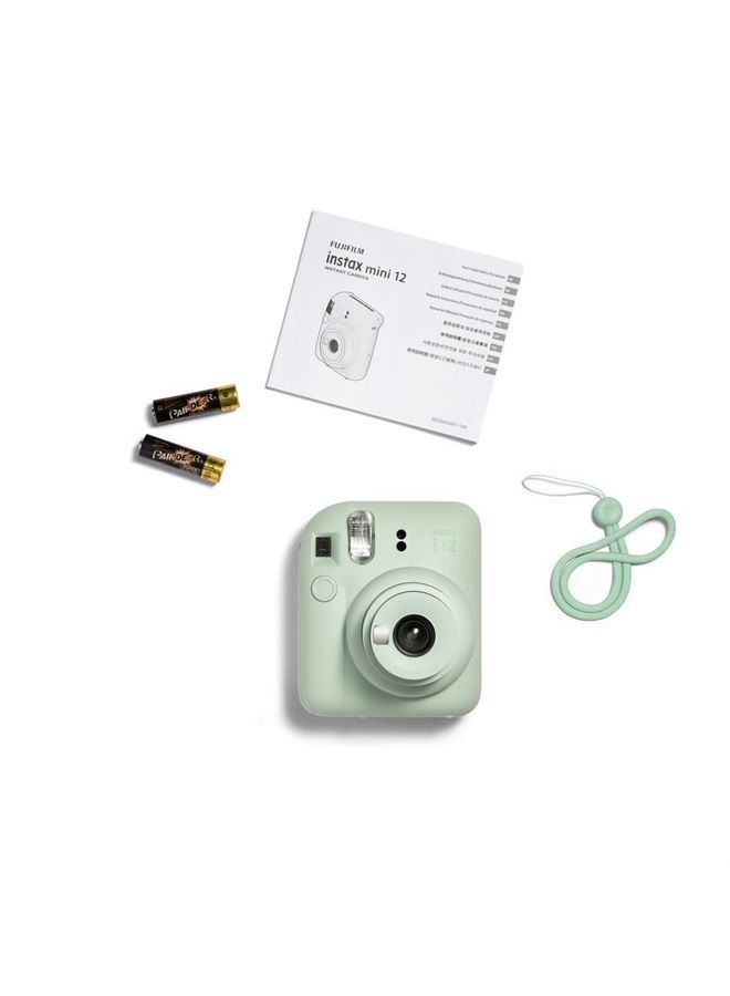 Instax mini 12 instant film camera, auto exposure with Built-in selfie lens, Mint Green - Image 2