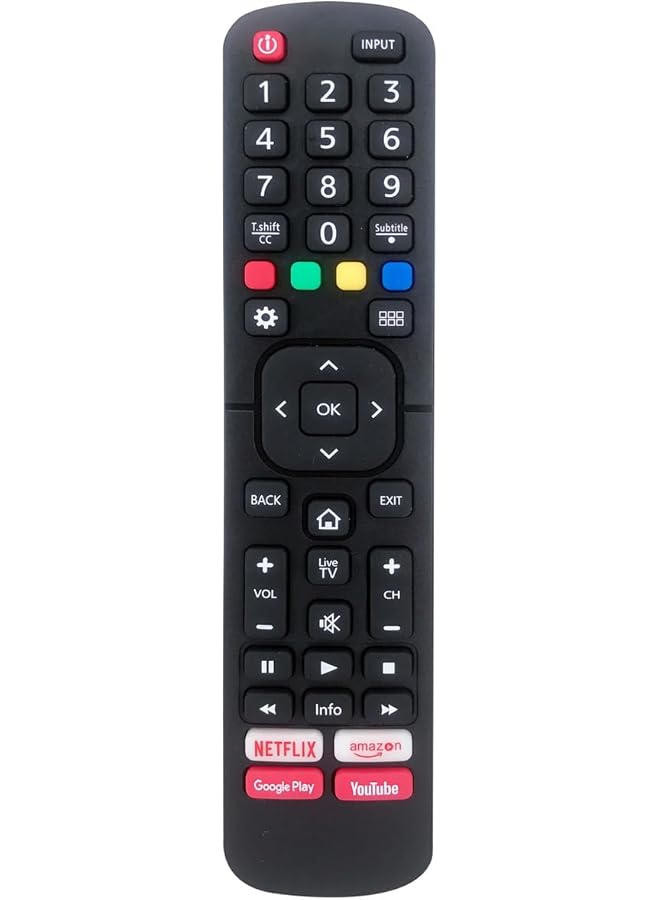 ELTRAZONE Universal Remote Control for Hisense Smart TV,EN2B27/EN3294HS/EN3296HS/EN2E30H/EN22653A Replacement Remote for all Hisense LED LCD Smart TVs with 4 shortcut keys - L1335V - Image 1