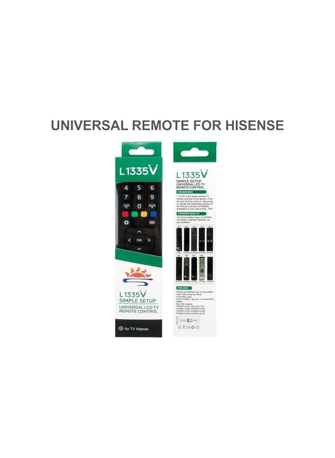 ELTRAZONE Universal Remote Control for Hisense Smart TV,EN2B27/EN3294HS/EN3296HS/EN2E30H/EN22653A Replacement Remote for all Hisense LED LCD Smart TVs with 4 shortcut keys - L1335V - Image 4