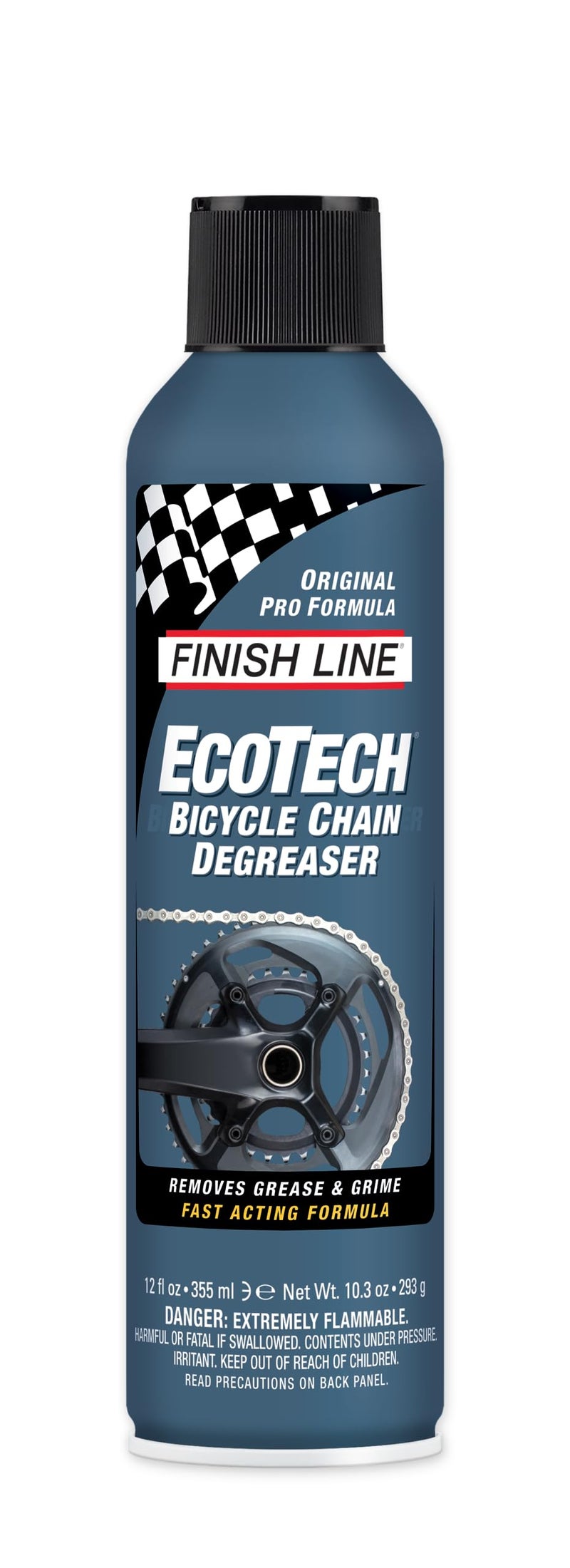 Finish Line EcoTech Bike Chain Degreaser Aerosol Spray, 12-Ounce - Image 1