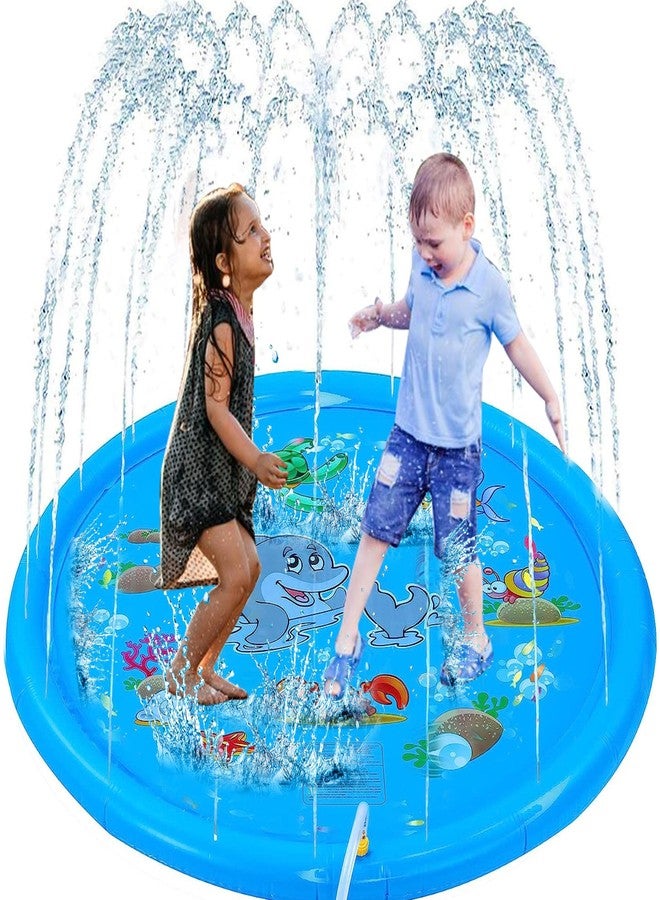 Dimple Outdoor Water Fun for Kids: 67" Inflatable Splash Pad | Water Play Mat with Sprinklers Age 3 4 5 6 7 yr | Toddler Water Toy for Summer Splash and Play - Image 1