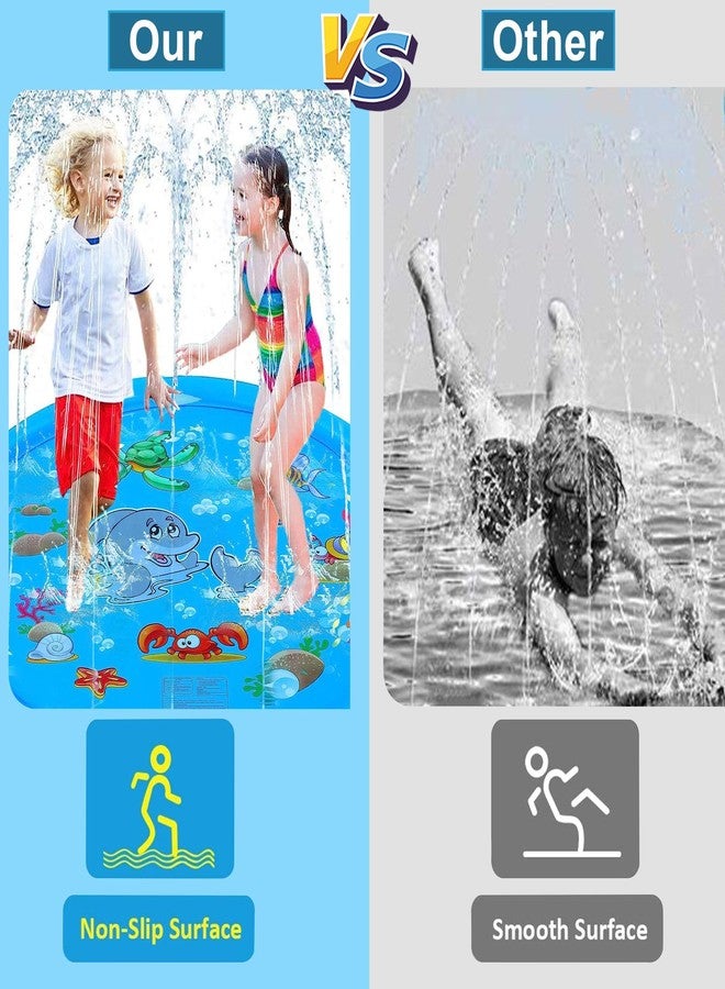 Dimple Outdoor Water Fun for Kids: 67" Inflatable Splash Pad | Water Play Mat with Sprinklers Age 3 4 5 6 7 yr | Toddler Water Toy for Summer Splash and Play - Image 2