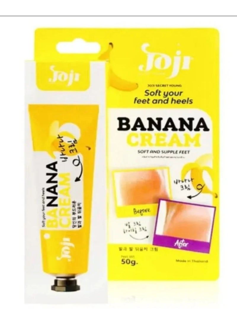 جوجي كريم جوجي بالموز 50 جرام - يُنعم الكعبين المتشققين والقدمين الجافة، كريم ترطيب سريع للقدمين للحصول على بشرة ناعمة ومرنة - Image 1