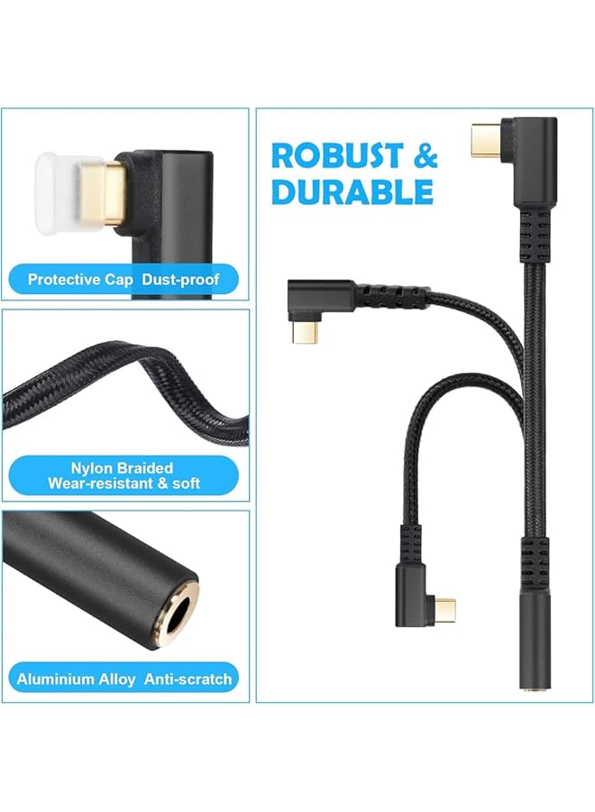 محول USB C إلى مقبس 3.5 مم، محول سماعة رأس من النوع C، محول سماعة رأس صوت رقمي Aux، محول Dac بزاوية عالية الدقة متوافق مع Samsung Galaxy S22 S21 S20 Ultra Note 20 Huawei Mate 40 P30