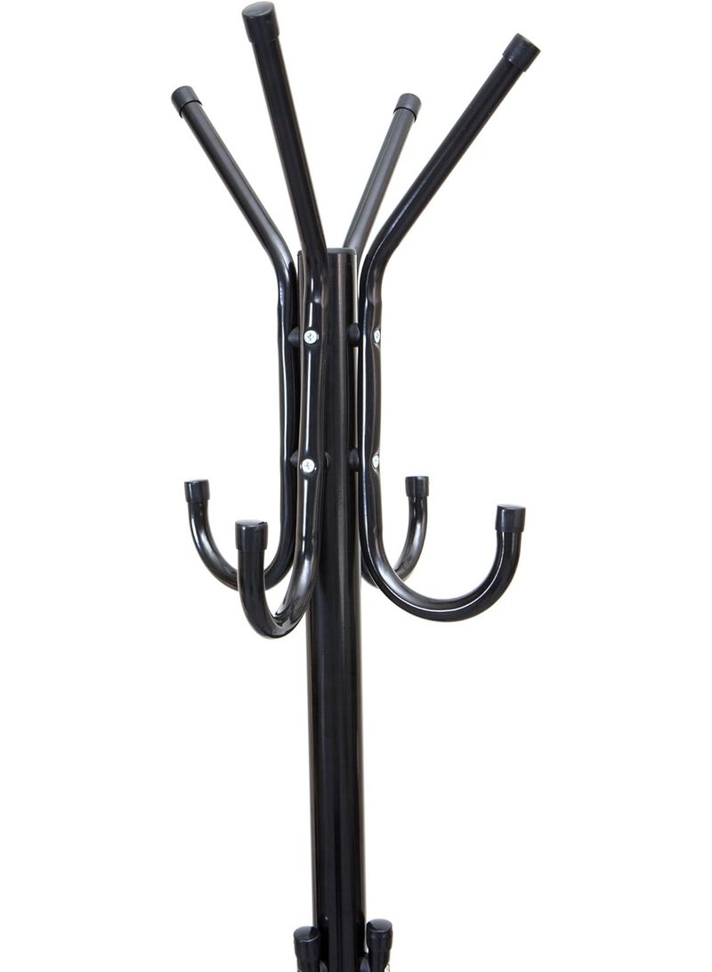 Coat Rack, Freestanding Coat Rack with 8 Hooks and 3 Adjustable Size Tree Coat Racks for Bedroom, Hallway, Entrance, Office, for Hats, Coats, Scarves, Handbags (Black) - Image 5