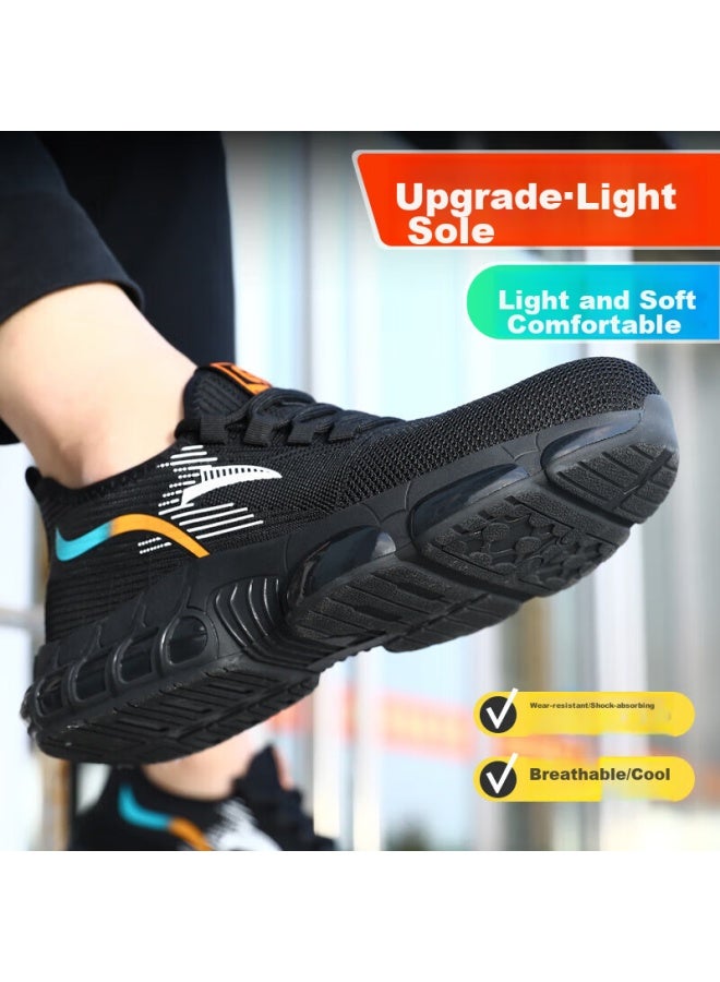 Jingtu Men'S Safety Work Shoes With Comfortable Soft Cushioning, Steel Toe Cap, Puncture-Resistant, Lightweight And Safe, Model 3023, Size 40 - Image 4