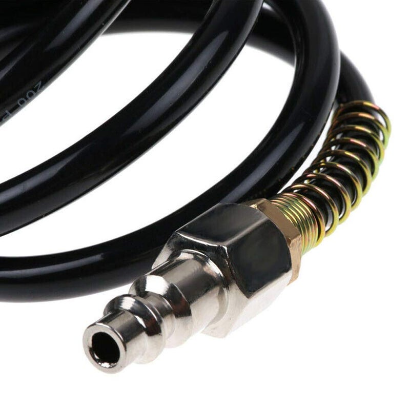 ELEGICKLIP 25ft Air Compressor Hose with Bend Restrictor and 1/4 Quick Coupler - Coiled Flexible Air Hose with Solid Copper Connectors - Image 4