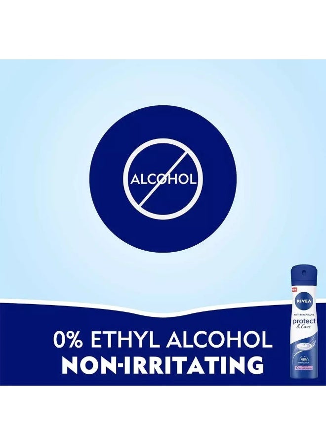 Nivea Protect and Care Deo Spray, Anti-perspirant for Women, Spray 150ml - Image 5