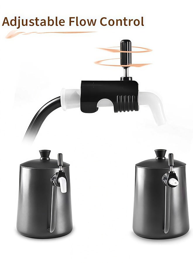 2 Pcs Adjustable Coffee Gooseneck Kettle Flow Regulator,Coffee Pot Water Flow Restrictor Spout Replacement Nozzle,Control Dripping Pour Rate Barista Accessory Diversion Aid - Image 3