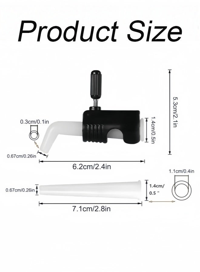 2 Pcs Adjustable Coffee Gooseneck Kettle Flow Regulator,Coffee Pot Water Flow Restrictor Spout Replacement Nozzle,Control Dripping Pour Rate Barista Accessory Diversion Aid - Image 4