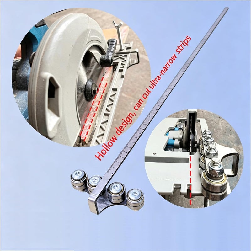 Sturdy 3mm Thick Metal Bearing Guide for Consistent Woodworking and Craft Applications Stable Cutting Ruler - Image 2