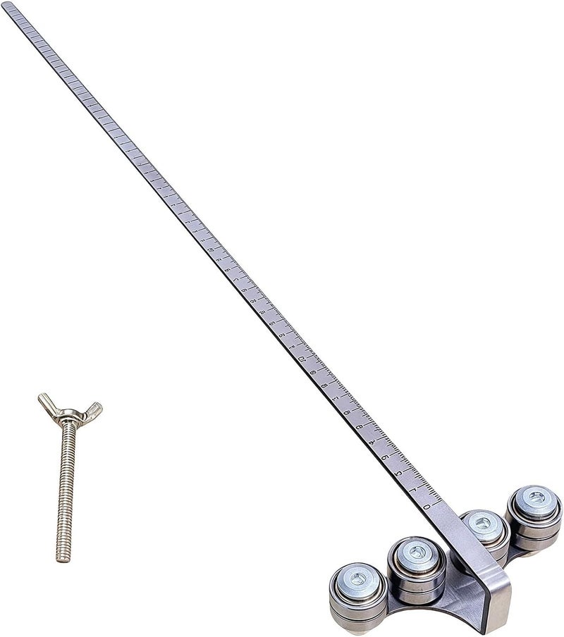 Sturdy 3mm Thick Metal Bearing Guide for Consistent Woodworking and Craft Applications Stable Cutting Ruler - Image 1