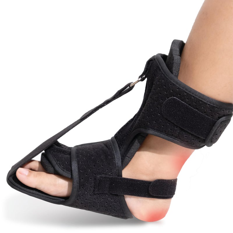 Ballotte Plantar Fasciitis Night Splint  Day & Overnight Cushioned Foot Splint For Heel Pain  Plantar Fasciitis Relief & Better Sleep  Adjustable Planters Facetious Relief Brace For Men & Women (Blk) - Image 1