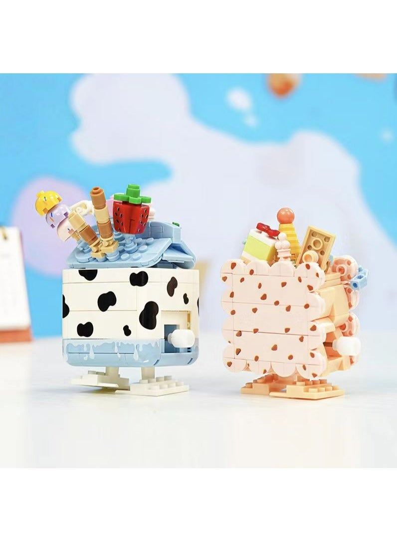 Sweet and fun milk-shaped building blocks, which are both educational and entertaining, are made of non-toxic ABS plastic (BPA-free) with smooth edges for easy and safe operation.  - Image 3