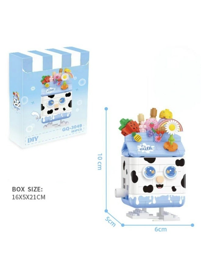 Sweet and fun milk-shaped building blocks, which are both educational and entertaining, are made of non-toxic ABS plastic (BPA-free) with smooth edges for easy and safe operation.  - Image 2