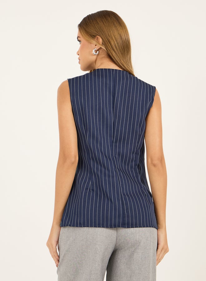 ستايلي جيليه مخطط بأزرار غلق - Image 4