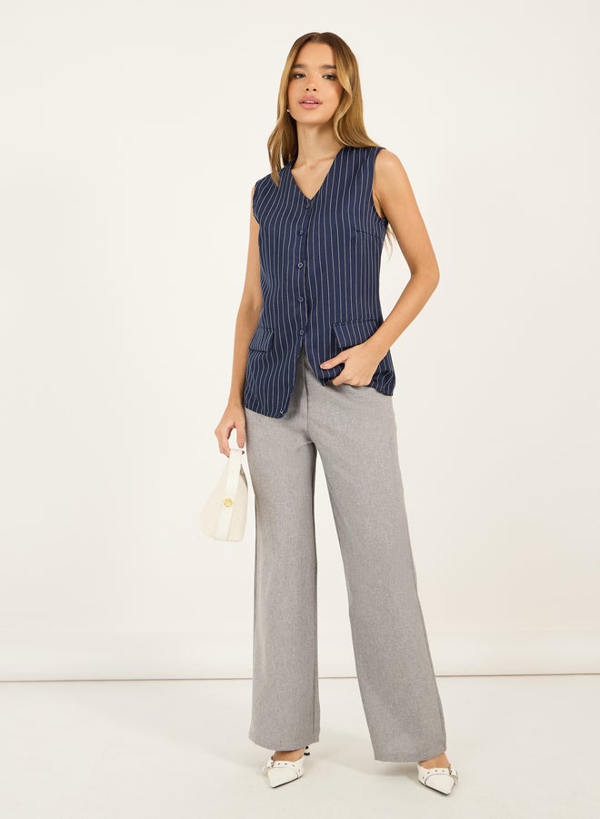 ستايلي جيليه مخطط بأزرار غلق - Image 2