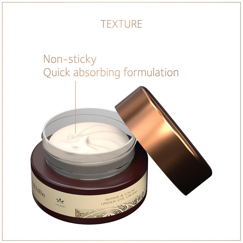SoulTree Hemp Repair Calm UnderEye Cream Reduces undereye dark circles puffiness All Skin types 15g - Image 4