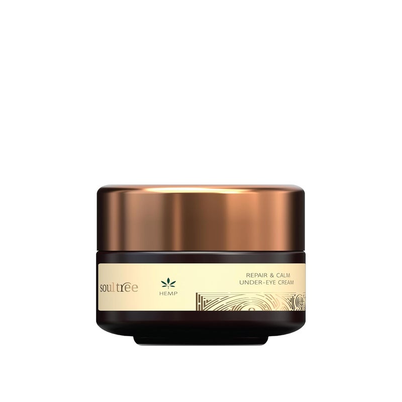 SoulTree Hemp Repair Calm UnderEye Cream Reduces undereye dark circles puffiness All Skin types 15g - Image 1