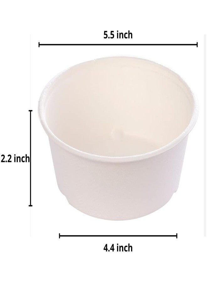 Ecoware® 100% Natural, Biodegradable, Compostable, Ecofriendly, Safe & Hygienic Disposable 600 ml Takeaway Bowl with Lid - Medium Size (Pack of 25 Bowls with lids) - Image 3