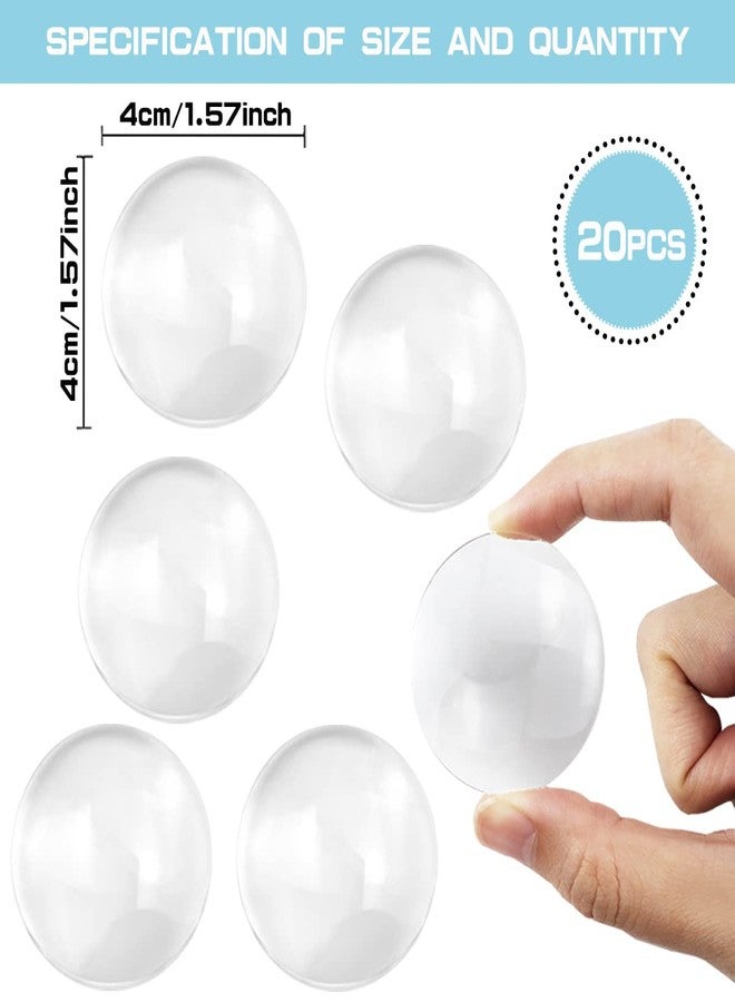 YOLUFER 20Pcs Optical 3D Magnifying Lenses Biconvex Lens Magnifier 40.6mm Optical Plastic PMMA Lens for Magnification - Image 2