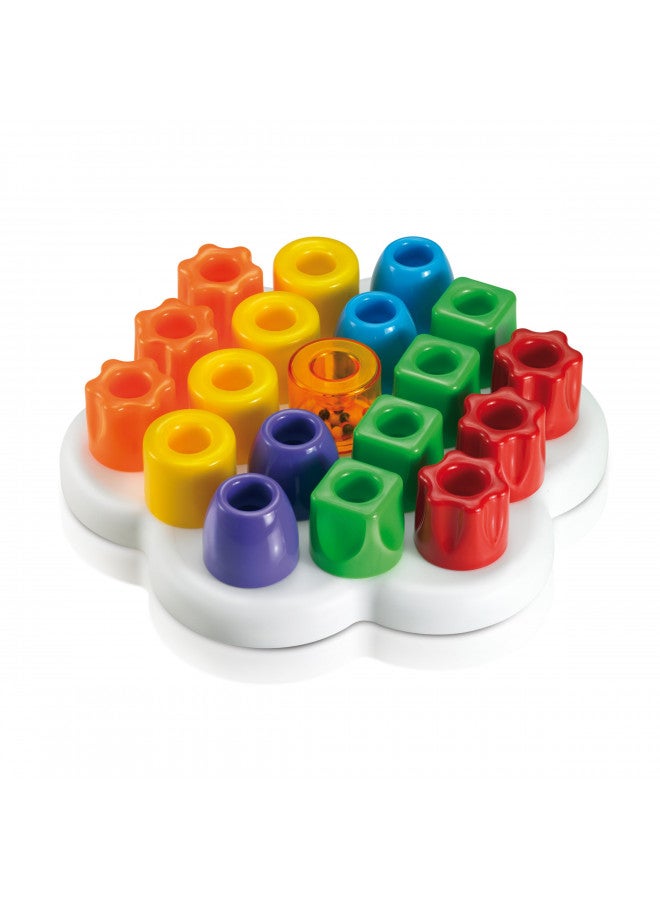 Quercetti Geokid Daisy Maxi - 21 Piece Beginning Stacking & Sorting Pegboard for Ages 1 and Up (Made in Italy) - Image 4