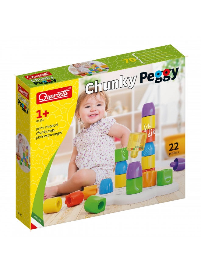 Quercetti Geokid Daisy Maxi - 21 Piece Beginning Stacking & Sorting Pegboard for Ages 1 and Up (Made in Italy) - Image 1
