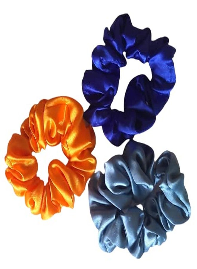 StarLinks® Brilliant Colour SATIN Hair Scrunchies hair clip hair tie Long lasting true colour pony tail holders (Same colour is guaranteed) (Regular Size Quantity - 3Nos - N3) - Image 2