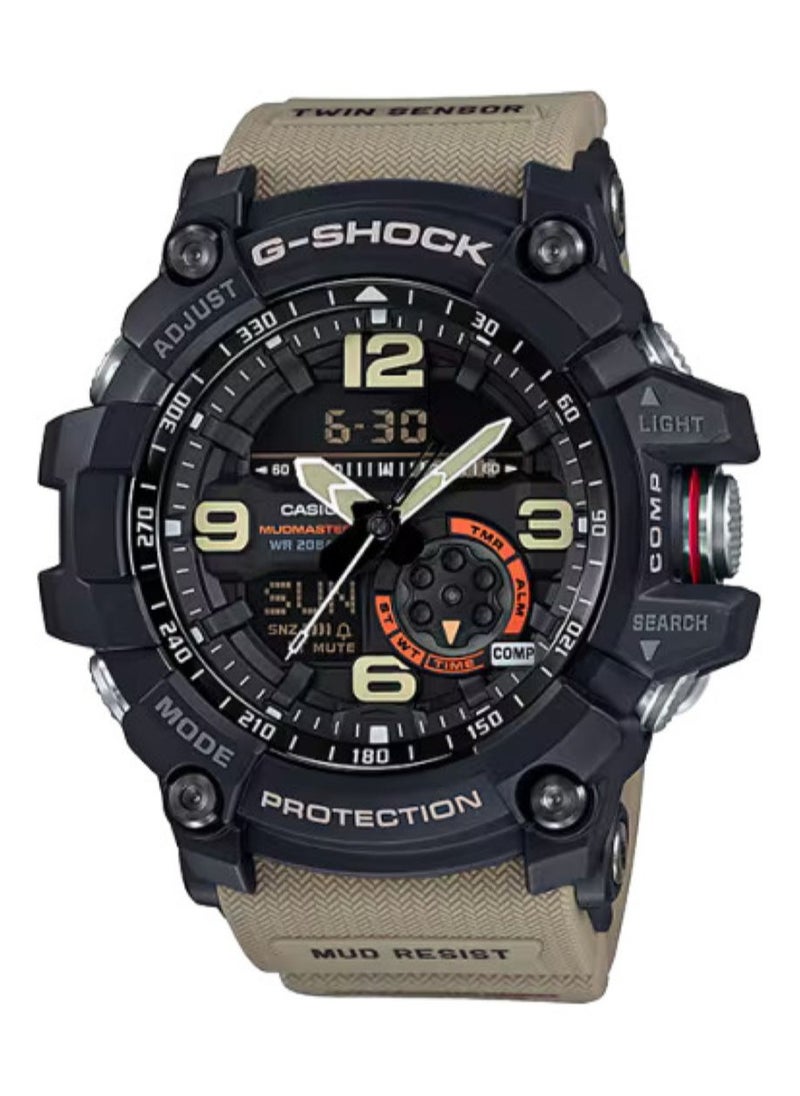 G-SHOCK Casio G-Shock GG-1000-1A5DR Men's Mudmaster Watch – Twin Sensor, Mud Resistant, Analog-Digital, Military Style, Beige Resin Band, Shock Resistant, Outdoor Sport Tactical Watch  - Image 1