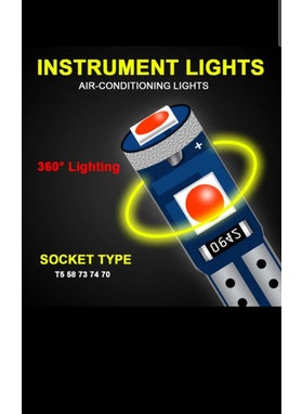 Erlight 10 Pieces T5 LED Speedometer Dial Ambient Lighting Bulb Red and White  - Image 4