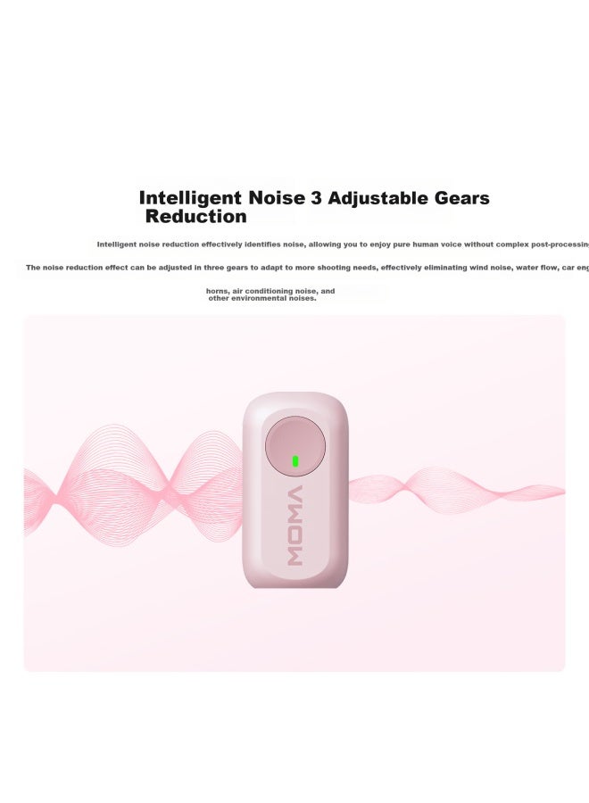 MOMA Mengma Lark A1 Wireless Lavalier Microphone, Mobile Microphone, Moma Mengjia A1 Dual-channel Microphone, Smart Noise Reduction, Dopamine Mini Interview And Filming Audio Recorder - Image 3