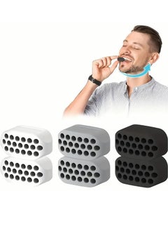 Jaw Exerciser For Men And Women - (6 Pieces) Silicone Jawline Exerciser - Powerful Jaw Trainer For Beginners, Intermediate And Advanced Users